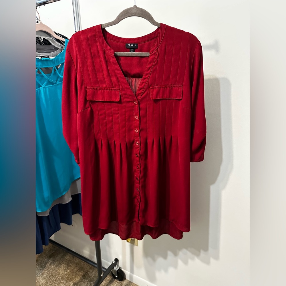 Georgette Hi-low tunic blouse from Torrid